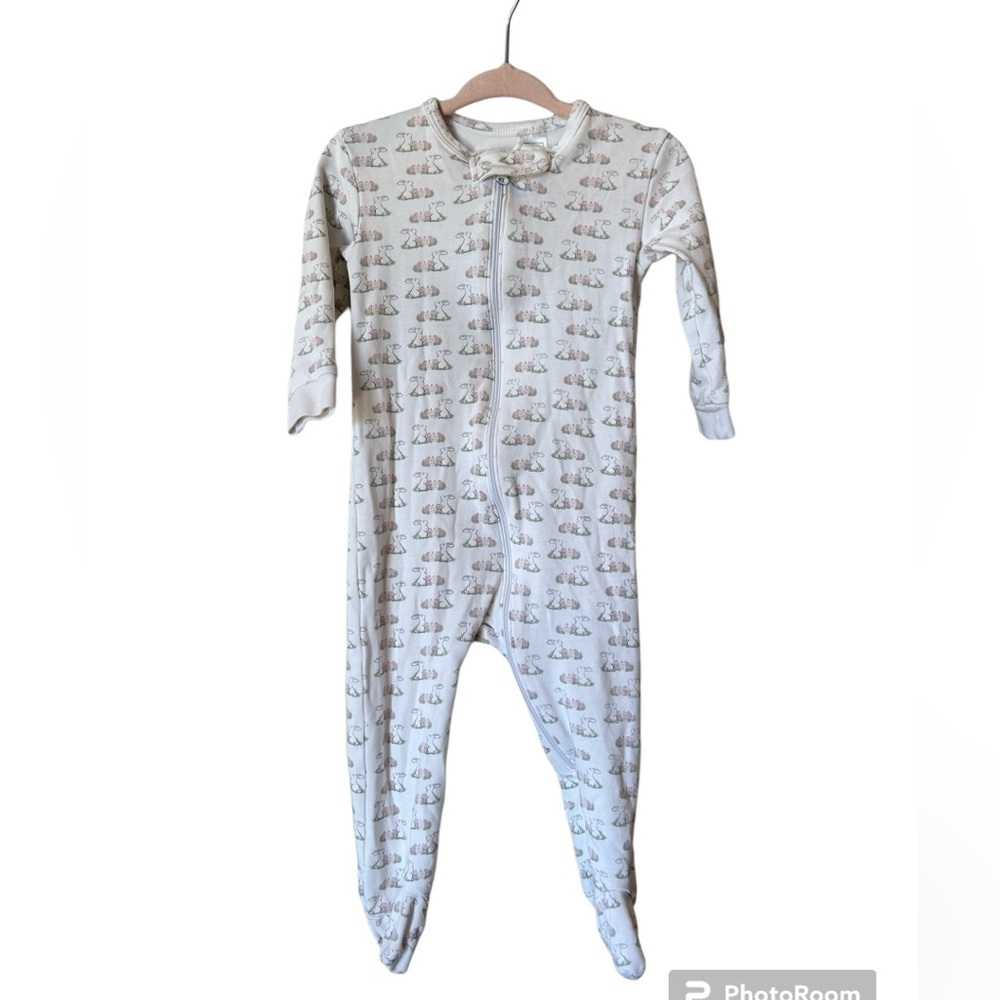 Lila and Hayes Bunny Footie 9-12M